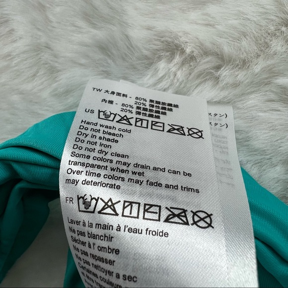 NEW RVCA Teal Blue Brazilian Cheeky Bikini Bottoms Size XL - Picture 2 of 5